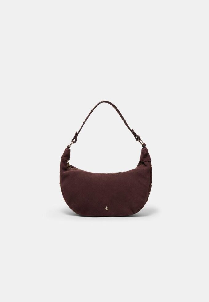 100 % Leder-Umhängetasche mit Nieten 100 % Leder-Umhängetasche mit Nieten