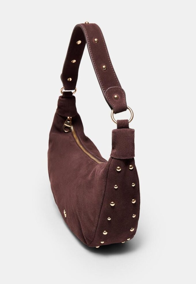 100 % Leder-Umhängetasche mit Nieten 100 % Leder-Umhängetasche mit Nieten