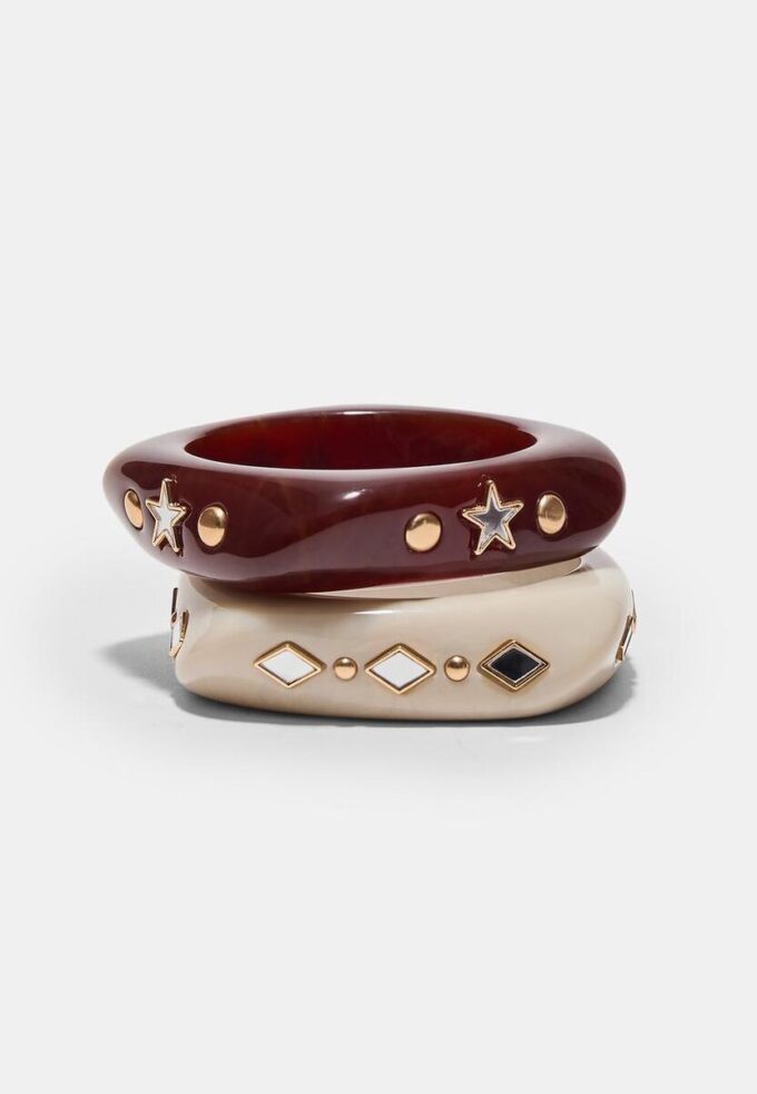 2er-Set Armbänder mit Sternen und Brillanten