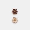 2er-Set Haarspangen mit Emaille-Blumen