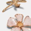 2er-Set Libellen- und Blumenbroschen