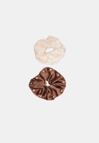 2er-Set Scrunchies mit Nieten