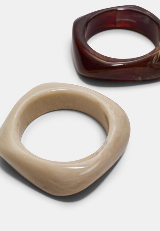 2er-Set starre Armbänder