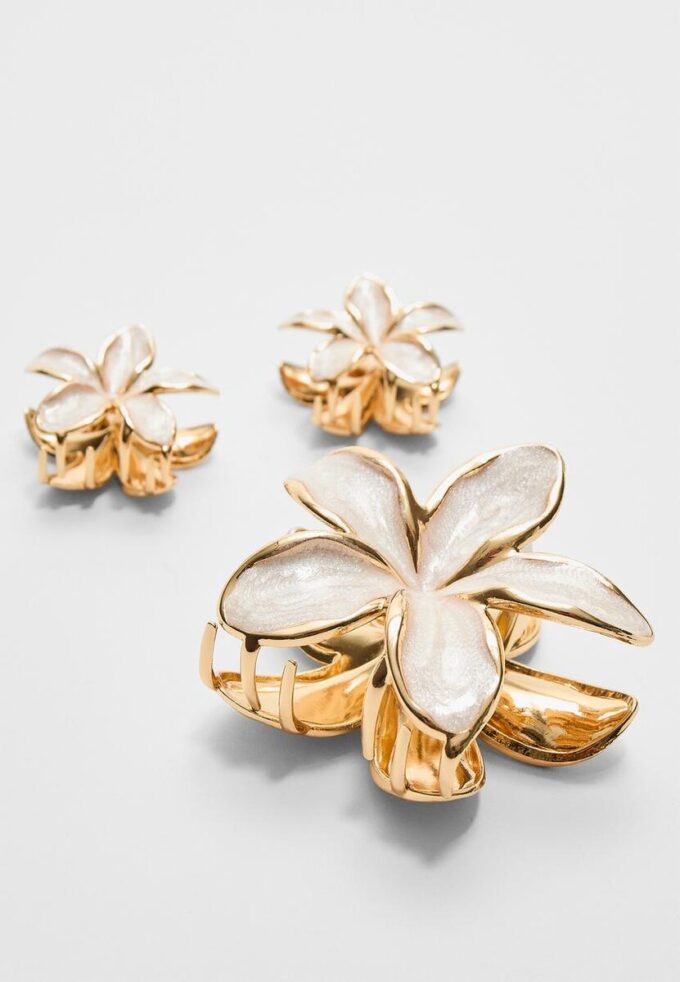 3er-Pack Haarspangen mit Blumenmuster