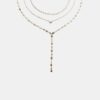 3er-Set Lariat-Herz-Halsketten