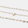 3er-Set Lariat-Herz-Halsketten