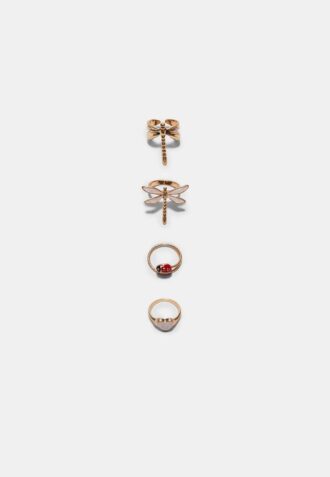 4er-Set Libellenringe
