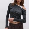 Asymmetrisches Doppel-T-Shirt Asymmetrisches Doppel-T-Shirt