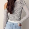Asymmetrisches Doppel-T-Shirt Asymmetrisches Doppel-T-Shirt