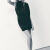 Asymmetrisches, drapiertes kurzes Short-Kleid