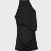 Asymmetrisches, drapiertes kurzes Short-Kleid