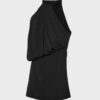 Asymmetrisches, drapiertes kurzes Short-Kleid