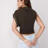 Asymmetrisches, ärmelloses Oberteil mit Nieten-Detail