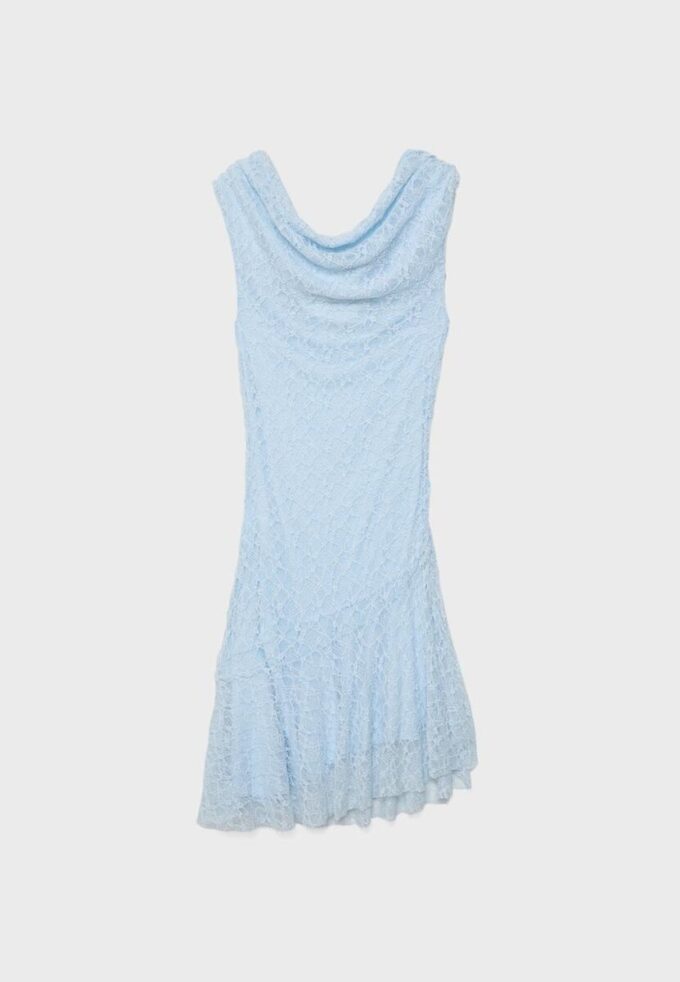 Asymmetrisches Spitzenkleid Asymmetrisches Spitzenkleid
