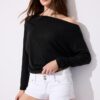 Asymmetrisches T-Shirt aus Modal Asymmetrisches T-Shirt aus Modal