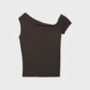 Asymmetrisches T-Shirt mit Knöpfen Asymmetrisches T-Shirt mit Knöpfen