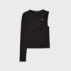 Asymmetrisches T-Shirt mit Metallschnalle Asymmetrisches T-Shirt mit Metallschnalle