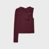 Asymmetrisches T-Shirt mit Metallschnalle Asymmetrisches T-Shirt mit Metallschnalle
