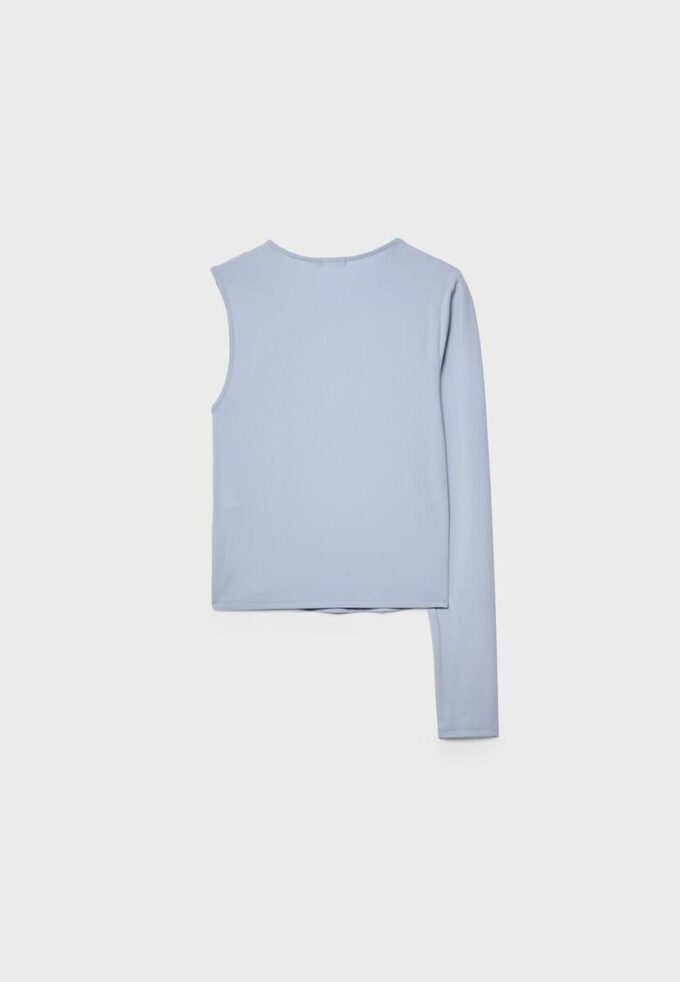 Asymmetrisches T-Shirt mit Metallschnalle Asymmetrisches T-Shirt mit Metallschnalle