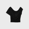 Asymmetrisches T-Shirt mit Nieten Asymmetrisches T-Shirt mit Nieten