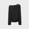 Asymmetrisches T-Shirt mit Ösen Asymmetrisches T-Shirt mit Ösen