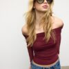 Asymmetrisches Tüll-T-Shirt Asymmetrisches Tüll-T-Shirt