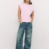 B06 Basics T-Shirt mit überschnittenen Schultern B06 Basics T-Shirt mit überschnittenen Schultern