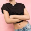 B06 Basics T-Shirt mit überschnittenen Schultern
