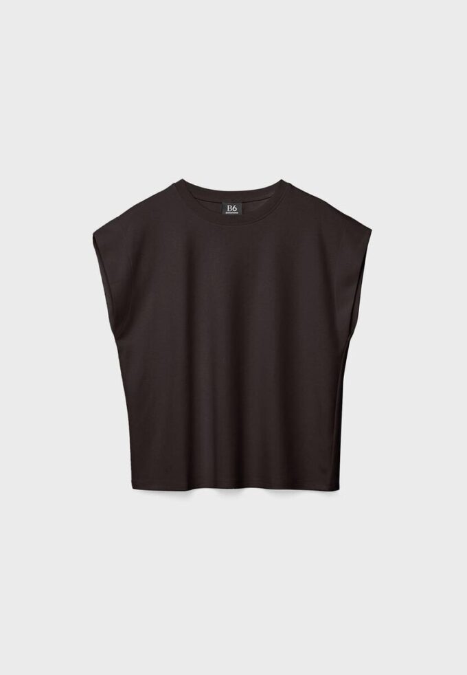 B06 Basics T-Shirt mit überschnittenen Schultern