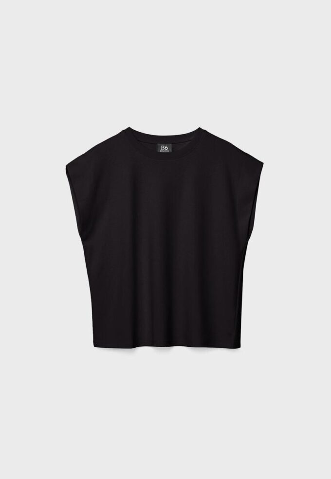 B06 Basics T-Shirt mit überschnittenen Schultern