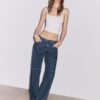 Baggy-Jeans mit Streifen und mittlerer Leibhöhe Baggy-Jeans mit Streifen und mittlerer Leibhöhe