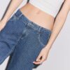 Baggy-Jeans mit Streifen und mittlerer Leibhöhe Baggy-Jeans mit Streifen und mittlerer Leibhöhe