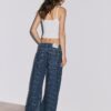 Baggy-Jeans mit Streifen und mittlerer Leibhöhe Baggy-Jeans mit Streifen und mittlerer Leibhöhe