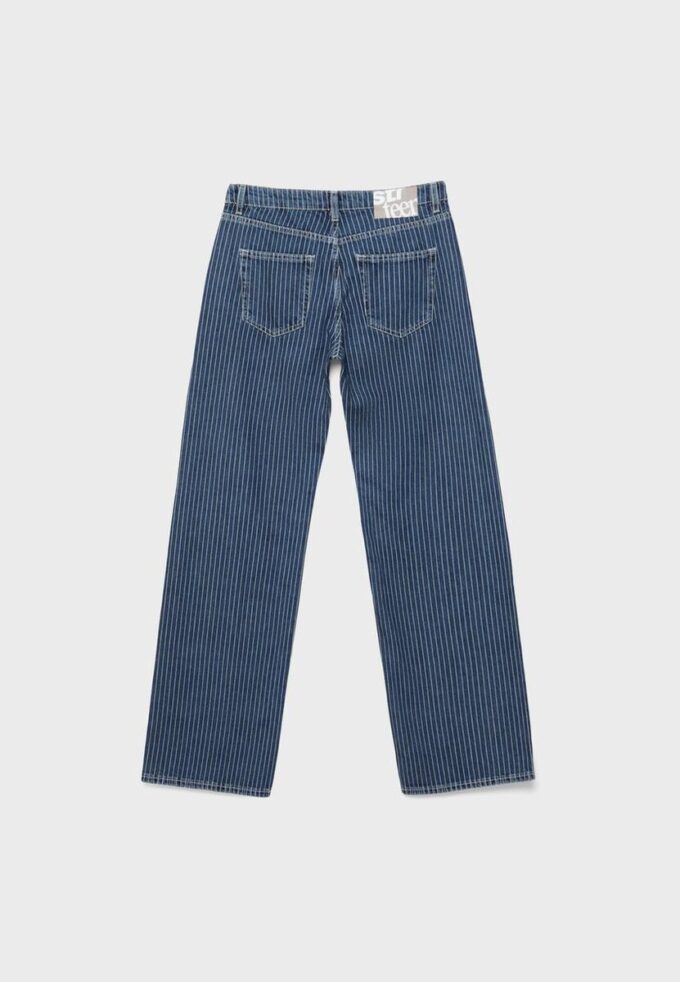 Baggy-Jeans mit Streifen und mittlerer Leibhöhe Baggy-Jeans mit Streifen und mittlerer Leibhöhe