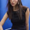 Basics gerafftes, figurbetontes T-Shirt