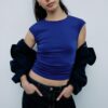 Basics gerafftes, figurbetontes T-Shirt Basics gerafftes, figurbetontes T-Shirt