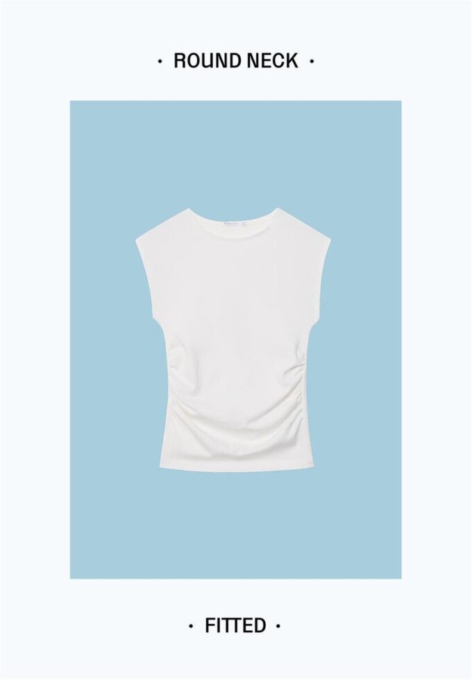 Basics gerafftes, figurbetontes T-Shirt Basics gerafftes, figurbetontes T-Shirt
