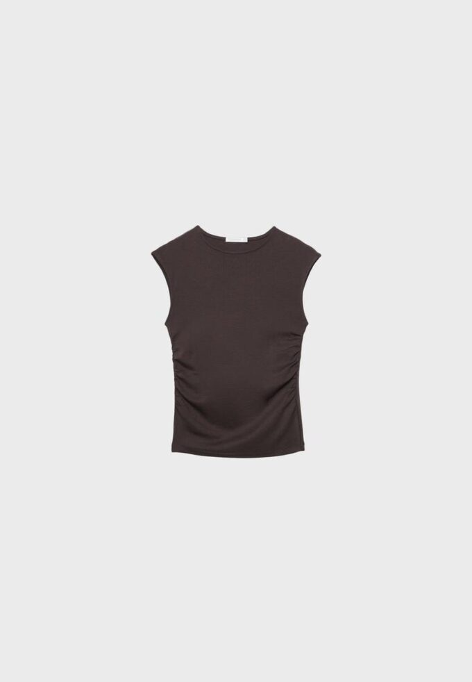 Basics gerafftes, figurbetontes T-Shirt Basics gerafftes, figurbetontes T-Shirt