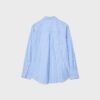 Basics-gestreiftes Popeline-Hemd mit Tasche