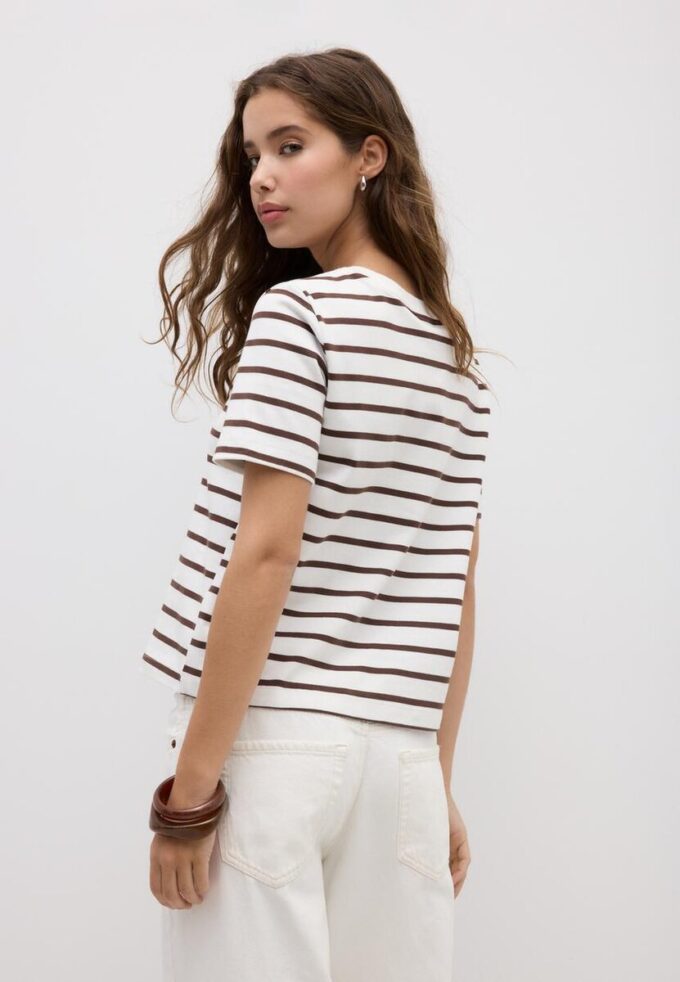 Basics Heavyweight gestreiftes T-Shirt in Regular Fit Basics Heavyweight gestreiftes T-Shirt in Regular Fit