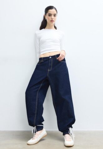 Basics-Langarm-T-Shirt aus Baumwolle