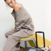 Basics-Sweatshirt mit schulterfreiem Ausschnitt