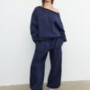 Basics-Sweatshirt mit schulterfreiem Ausschnitt