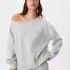 Basics-Sweatshirt mit schulterfreiem Ausschnitt