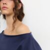 Basics-Sweatshirt mit schulterfreiem Ausschnitt