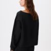 Basics-Sweatshirt mit schulterfreiem Ausschnitt