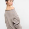 Basics-Sweatshirt mit schulterfreiem Ausschnitt