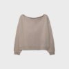 Basics-Sweatshirt mit schulterfreiem Ausschnitt