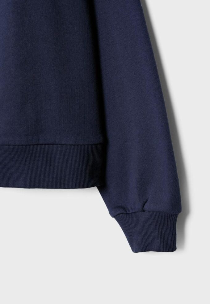 Basics-Sweatshirt mit schulterfreiem Ausschnitt