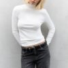 Basics T-Shirt mit hohem Kragen Basics T-Shirt mit hohem Kragen